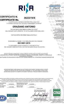 Certificato Qualità ISO 9001:2015